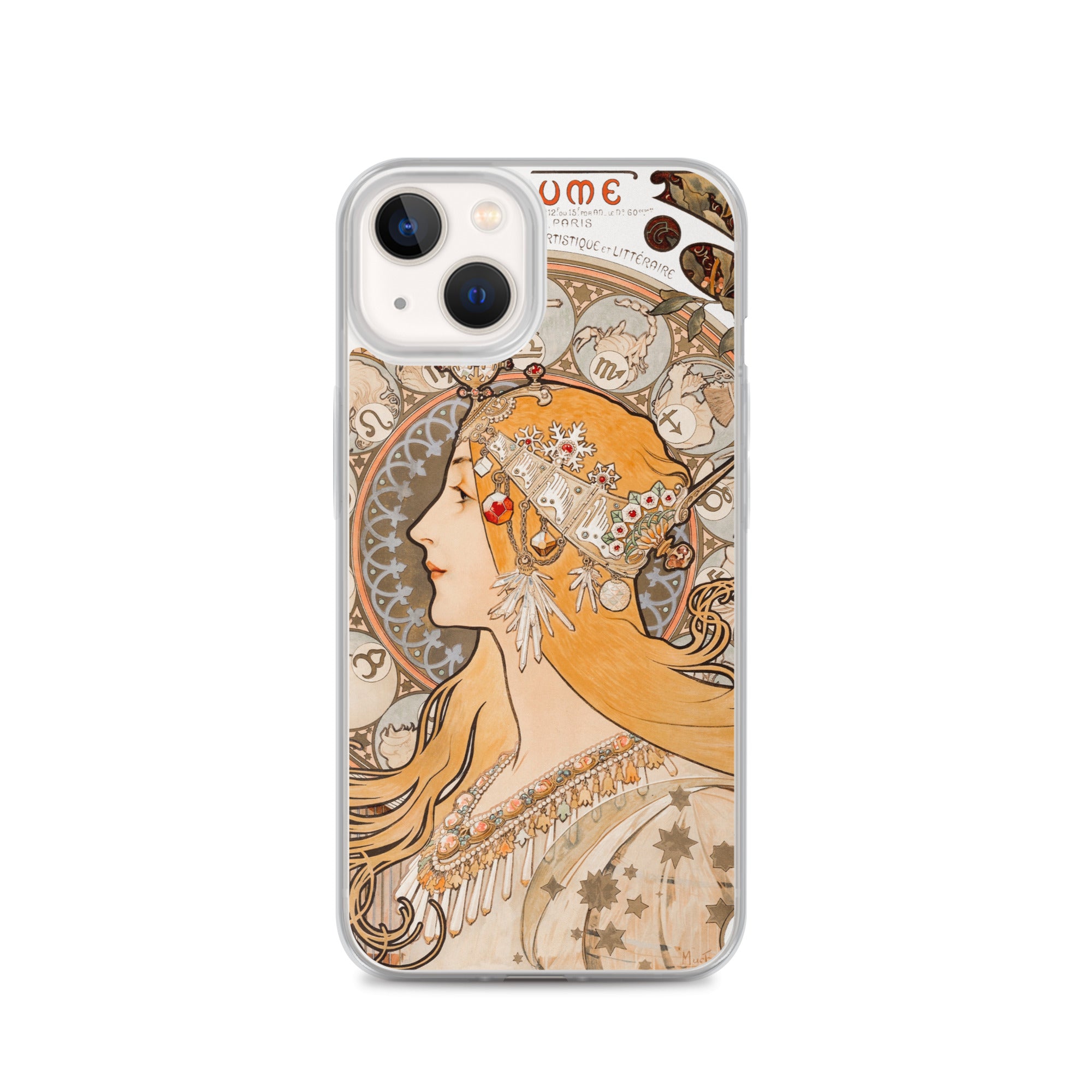Accessories    Clear Case for iPhone® - Zodiaque or La Plume by Alphonse Maria Mucha -  The Culturalife
