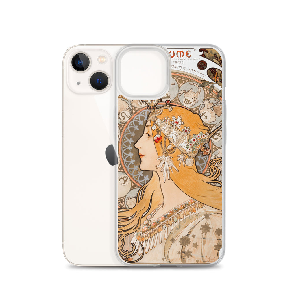 Accessories    Clear Case for iPhone® - Zodiaque or La Plume by Alphonse Maria Mucha -  The Culturalife