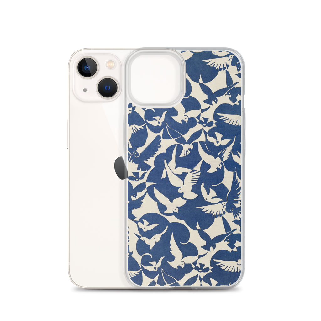 Accessories    Clear Case for iPhone® - Pigeons in White and Blue from Rijksmuseum -  The Culturalife