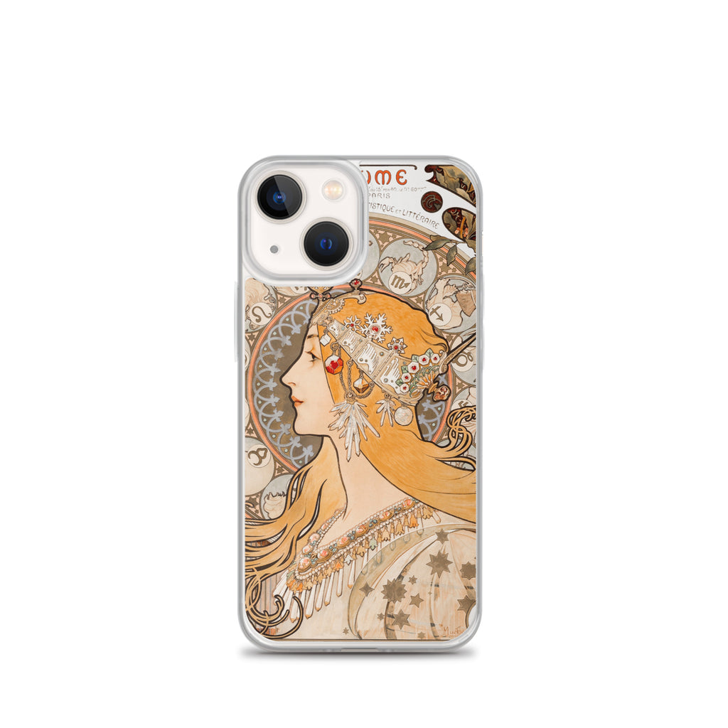 Accessories    Clear Case for iPhone® - Zodiaque or La Plume by Alphonse Maria Mucha -  The Culturalife