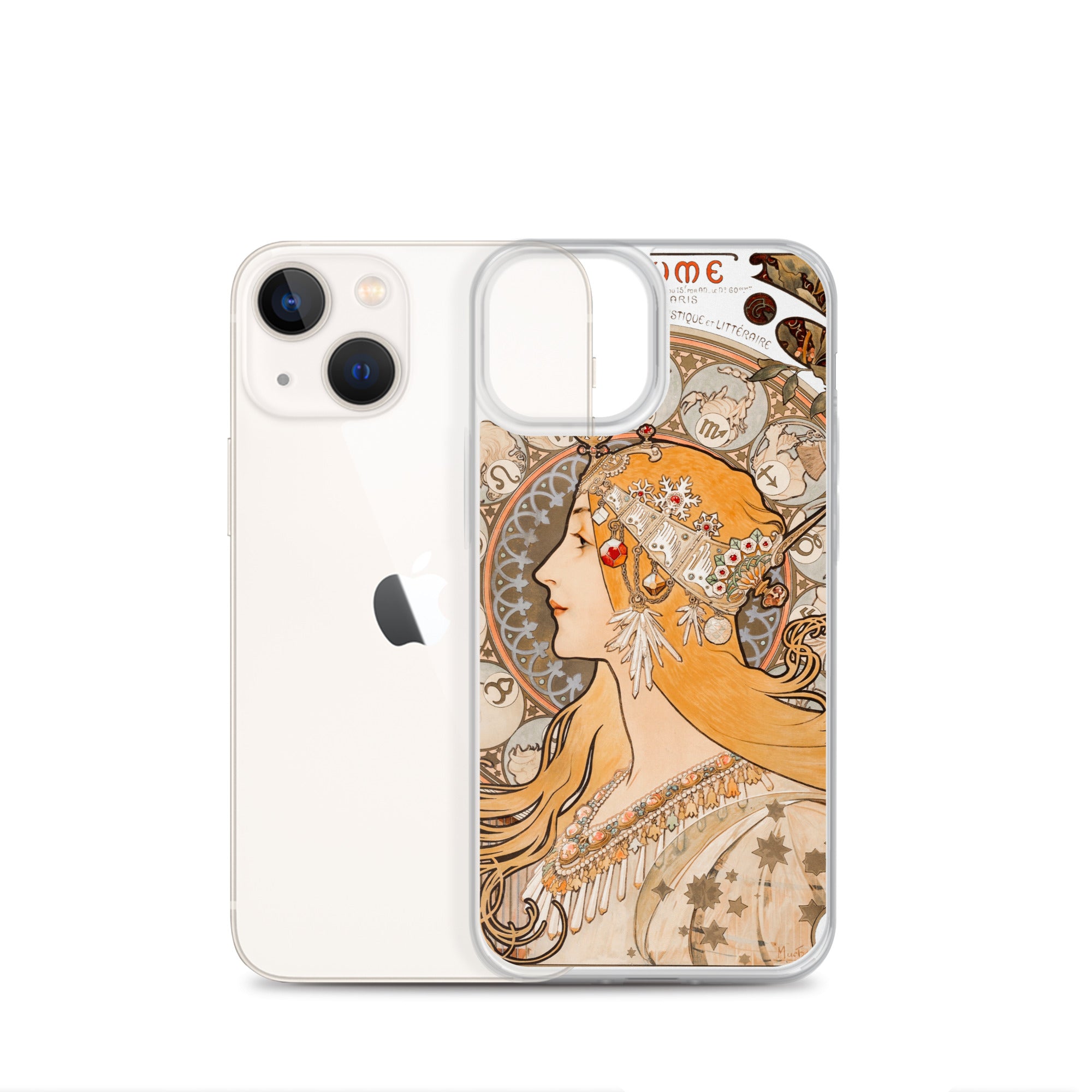Accessories    Clear Case for iPhone® - Zodiaque or La Plume by Alphonse Maria Mucha -  The Culturalife