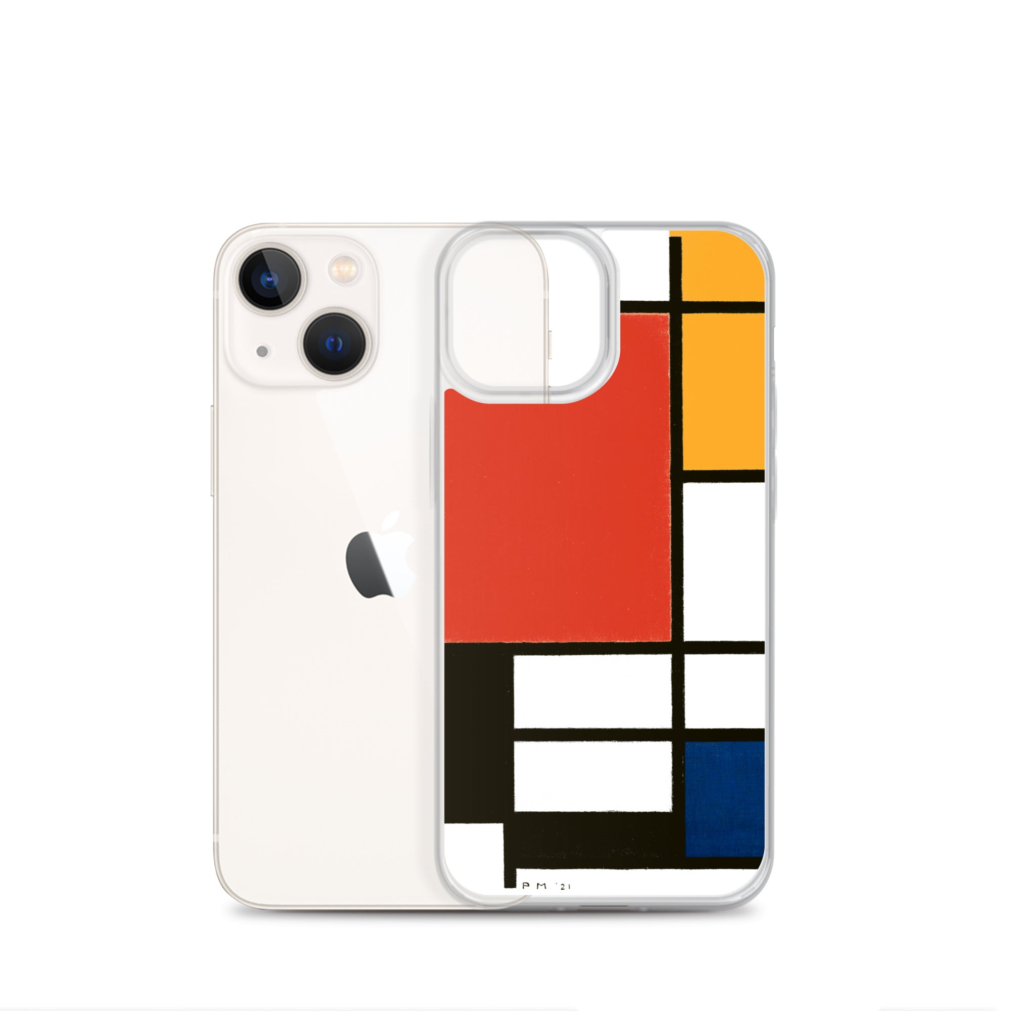 Accessories    Clear Case for iPhone® - Composition with Red, Yellow, Blue, and Black by Piet Mondrian -  The Culturalife