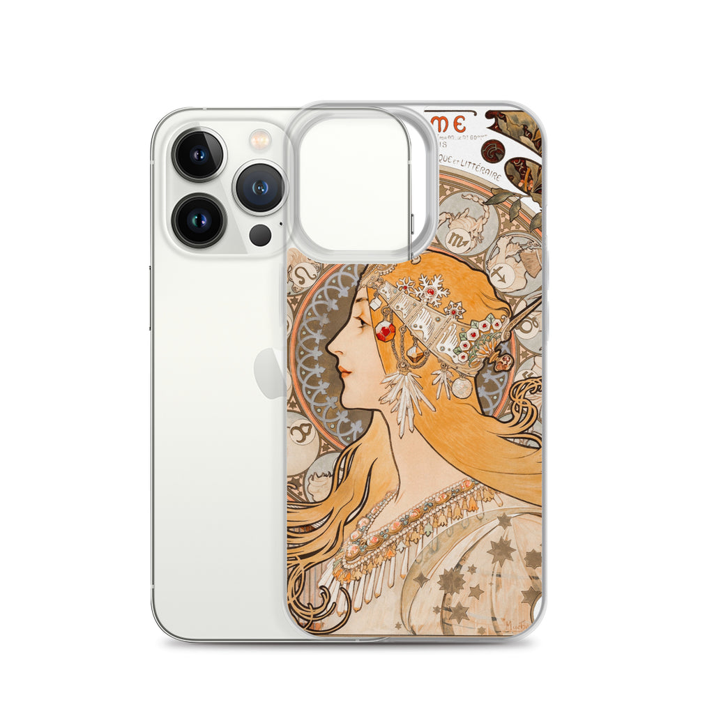 Accessories    Clear Case for iPhone® - Zodiaque or La Plume by Alphonse Maria Mucha -  The Culturalife