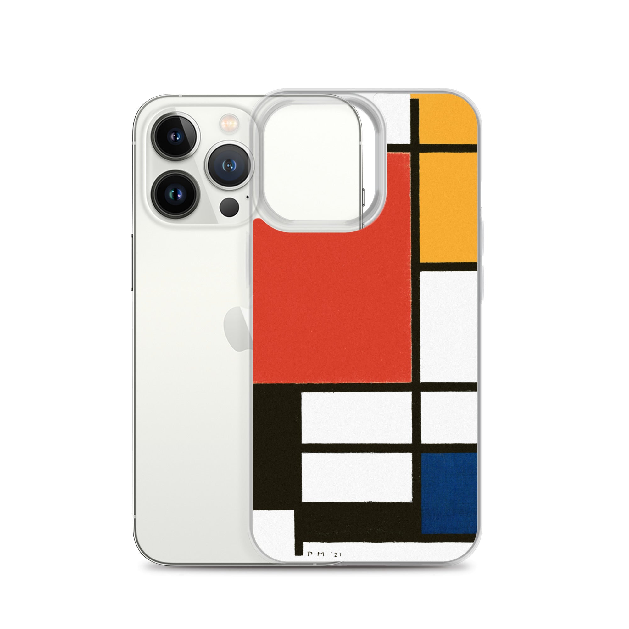 Accessories    Clear Case for iPhone® - Composition with Red, Yellow, Blue, and Black by Piet Mondrian -  The Culturalife