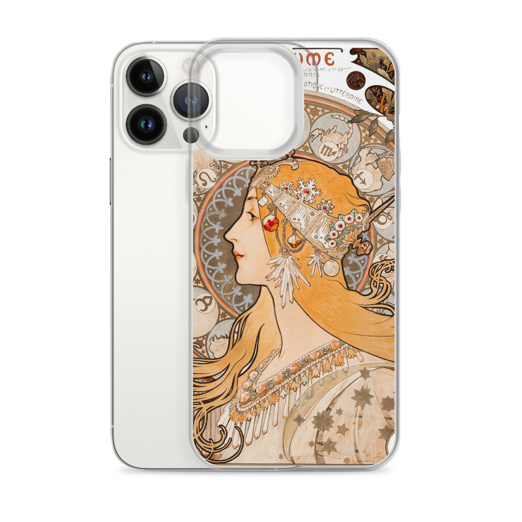 Accessories    Clear Case for iPhone® - Zodiaque or La Plume by Alphonse Maria Mucha -  The Culturalife