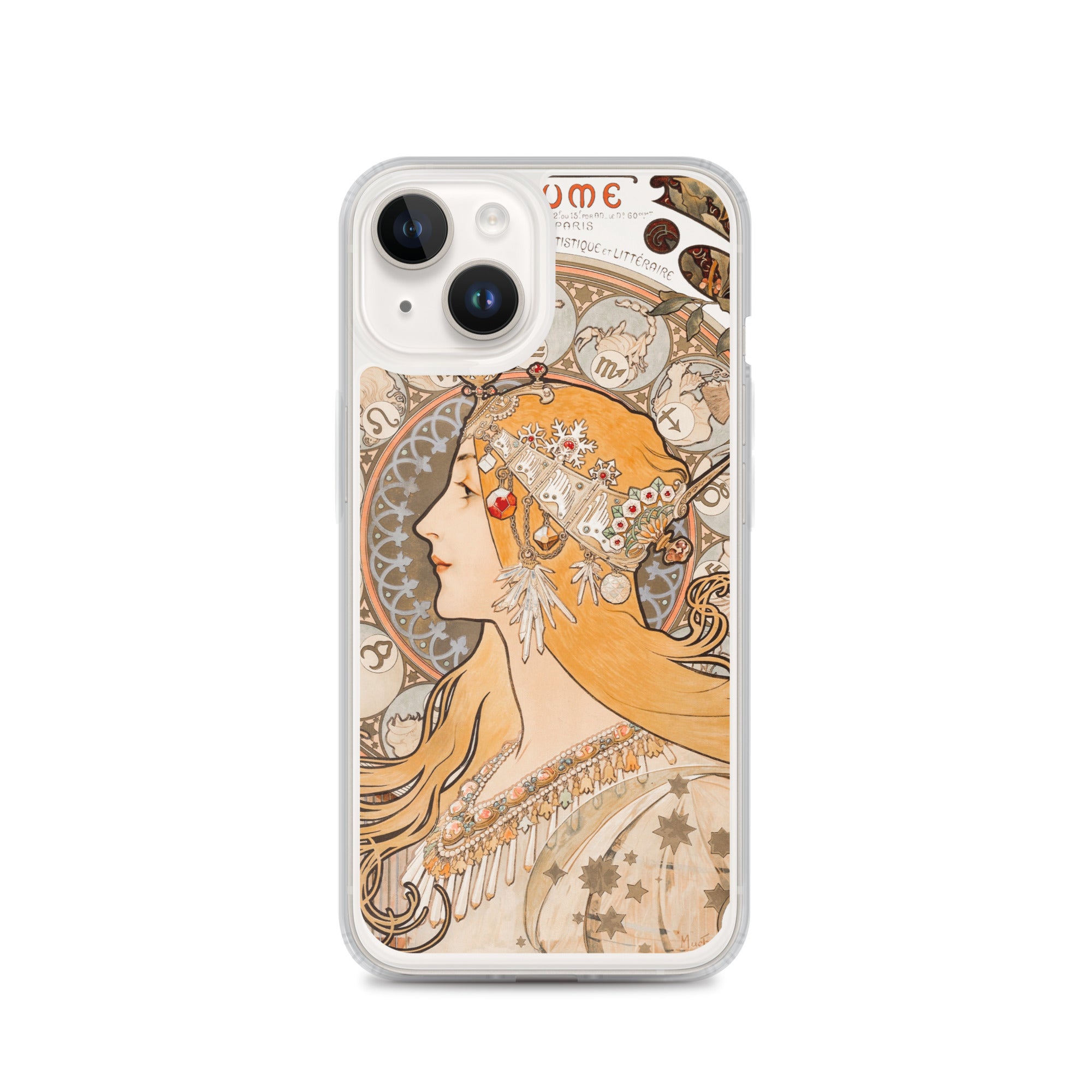 Accessories    Clear Case for iPhone® - Zodiaque or La Plume by Alphonse Maria Mucha -  The Culturalife