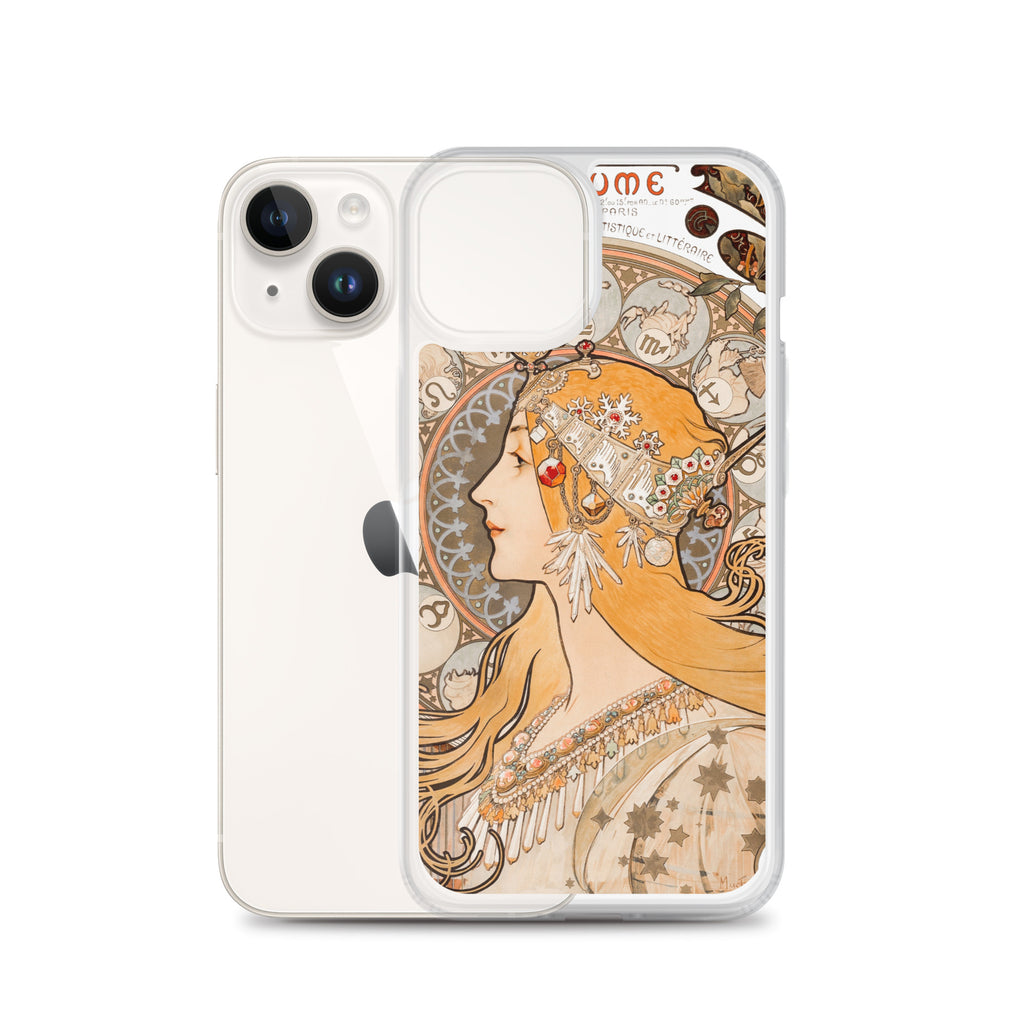 Accessories    Clear Case for iPhone® - Zodiaque or La Plume by Alphonse Maria Mucha -  The Culturalife