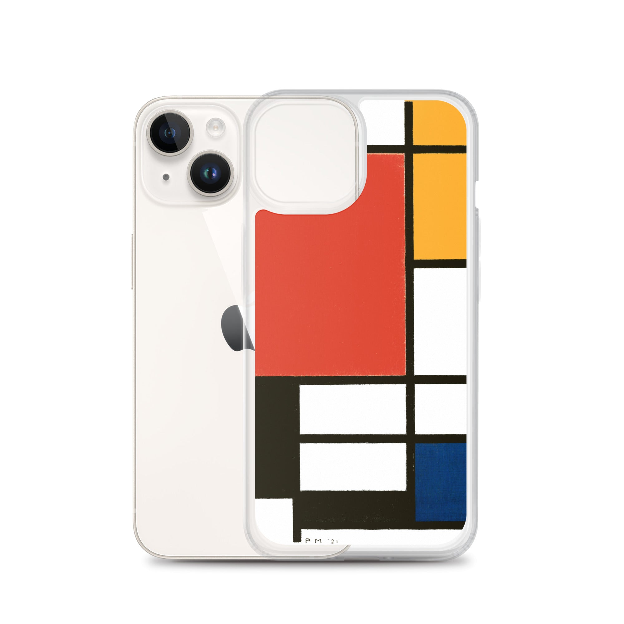 Accessories    Clear Case for iPhone® - Composition with Red, Yellow, Blue, and Black by Piet Mondrian -  The Culturalife