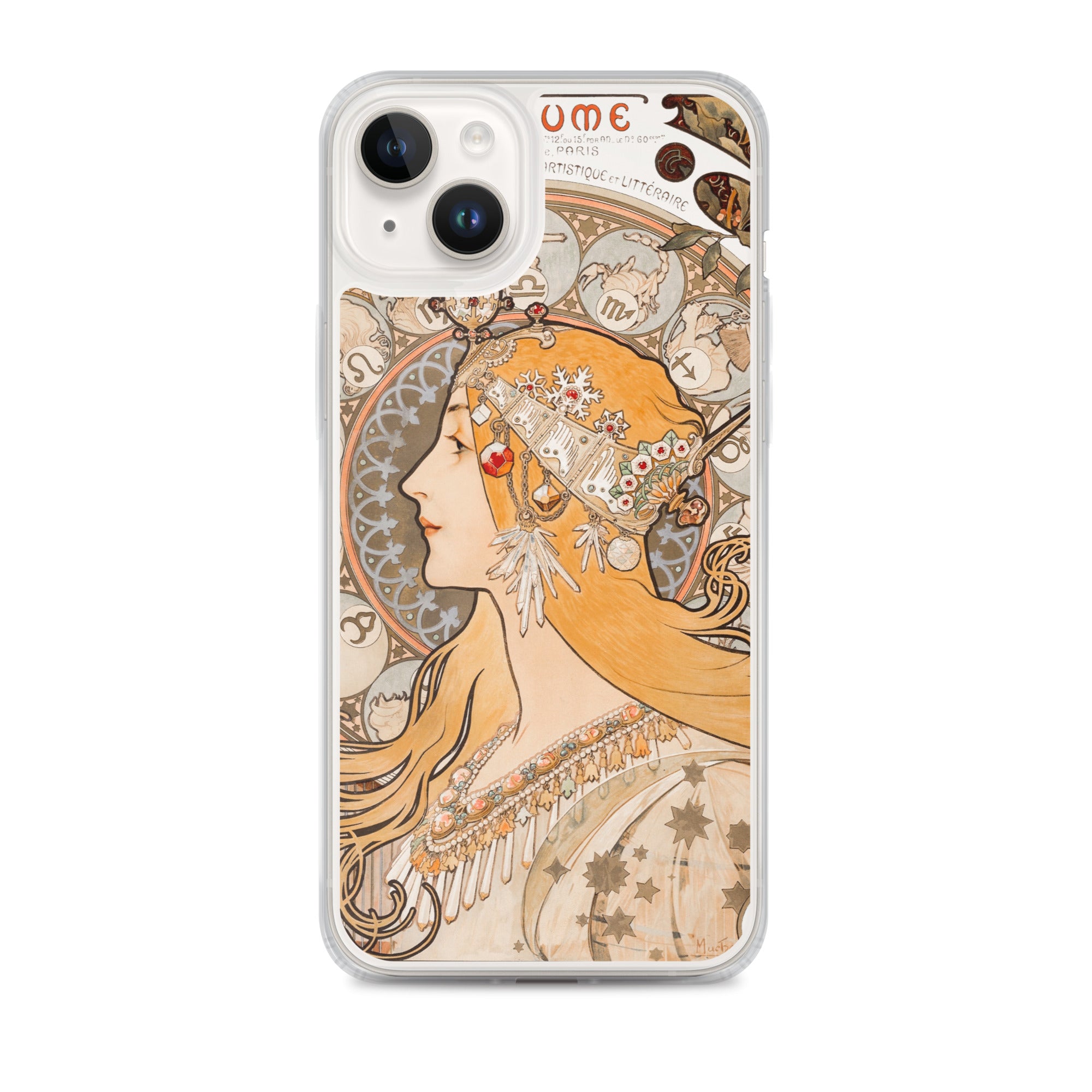 Accessories    Clear Case for iPhone® - Zodiaque or La Plume by Alphonse Maria Mucha -  The Culturalife