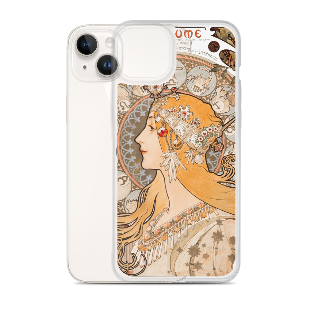 Accessories    Clear Case for iPhone® - Zodiaque or La Plume by Alphonse Maria Mucha -  The Culturalife