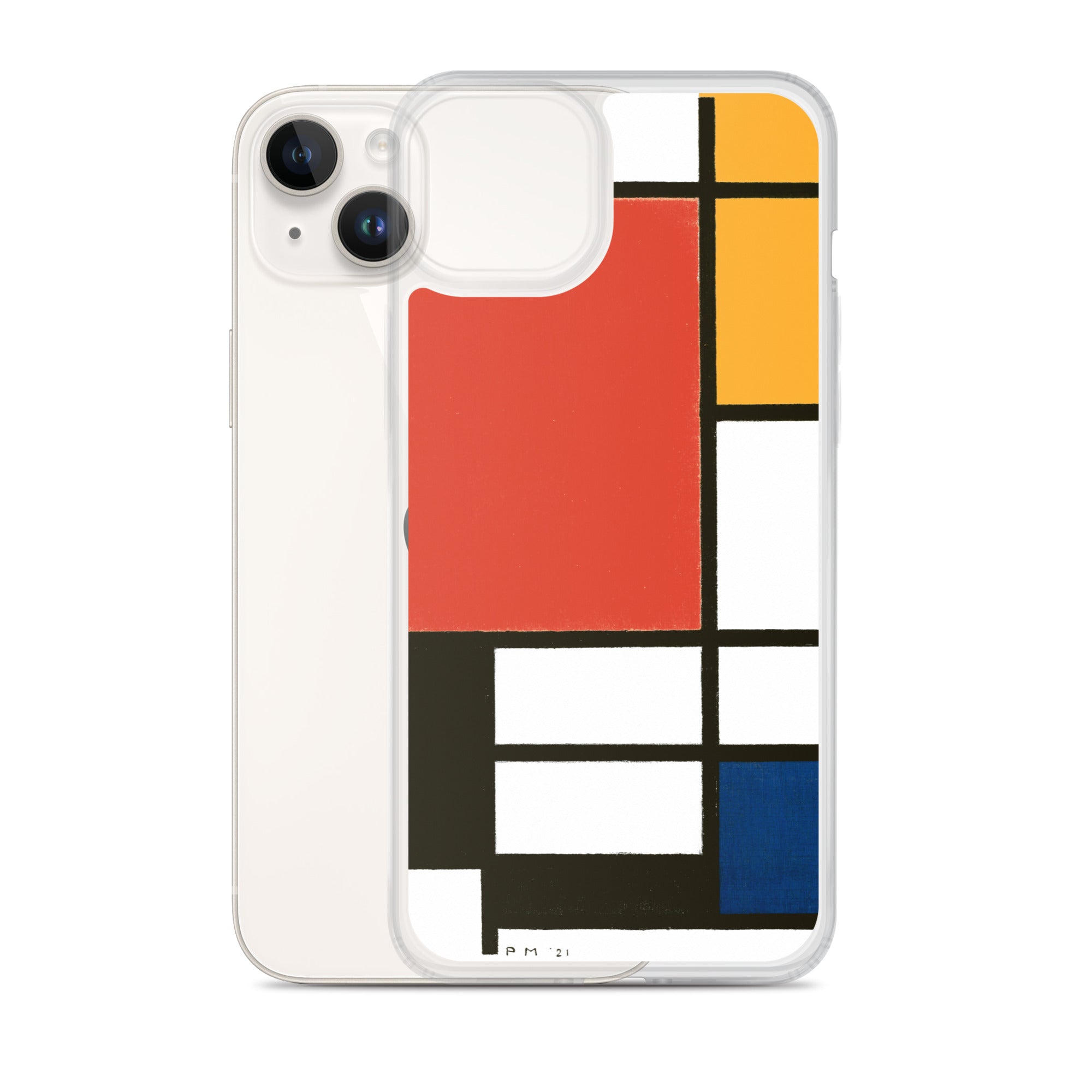 Accessories    Clear Case for iPhone® - Composition with Red, Yellow, Blue, and Black by Piet Mondrian -  The Culturalife