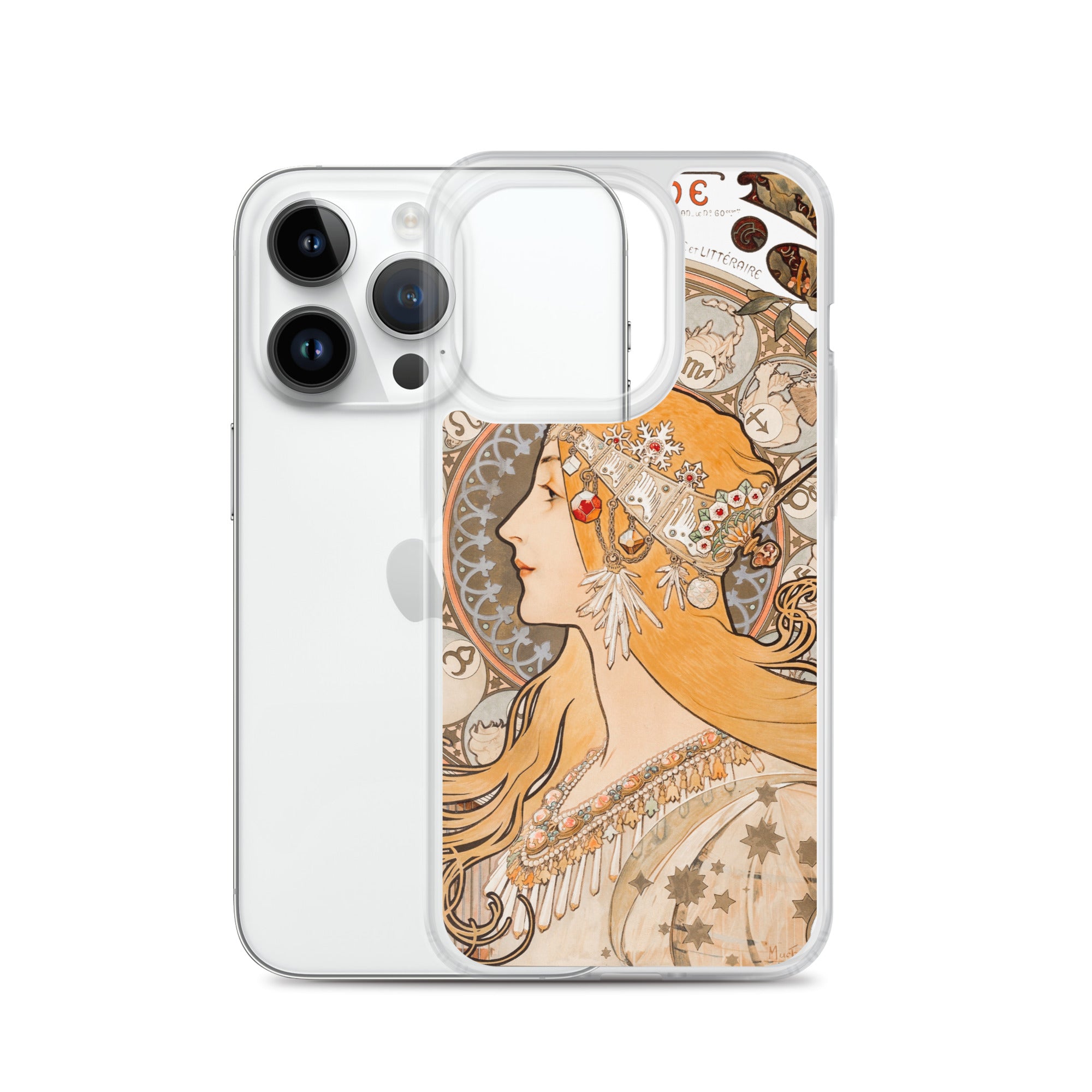 Accessories    Clear Case for iPhone® - Zodiaque or La Plume by Alphonse Maria Mucha -  The Culturalife