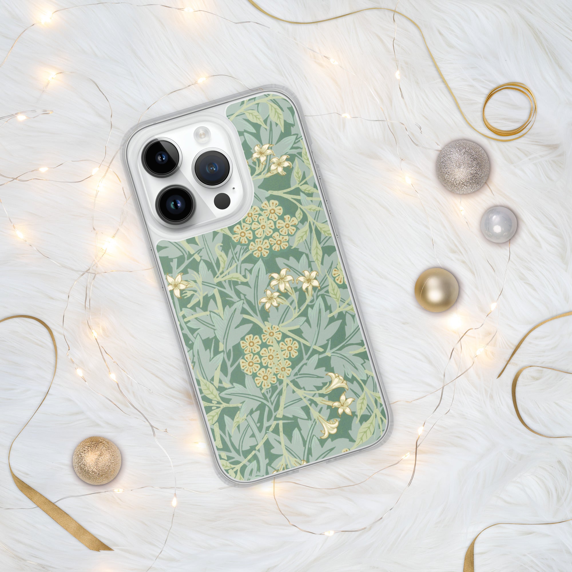 Accessories    Clear Case for iPhone®  - Jasmine Pattern by William Morris -  The Culturalife