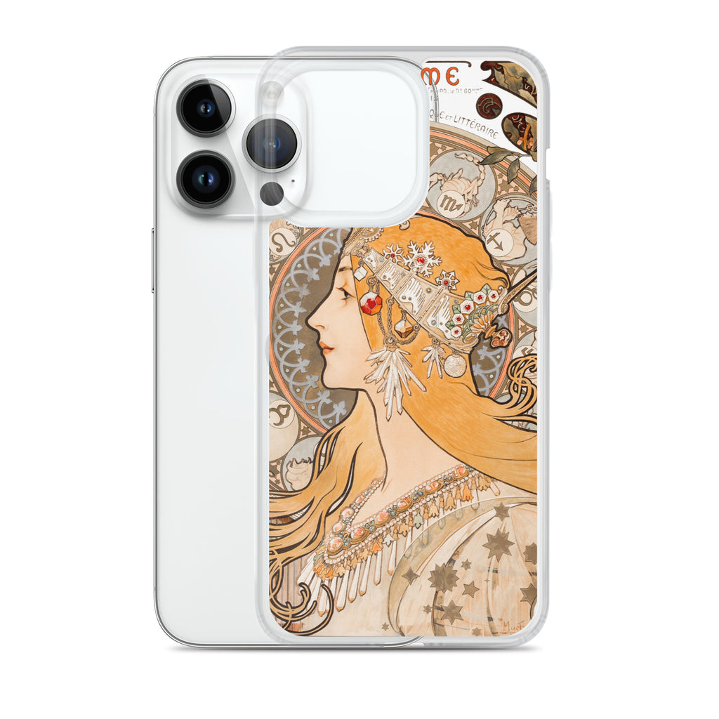 Accessories    Clear Case for iPhone® - Zodiaque or La Plume by Alphonse Maria Mucha -  The Culturalife