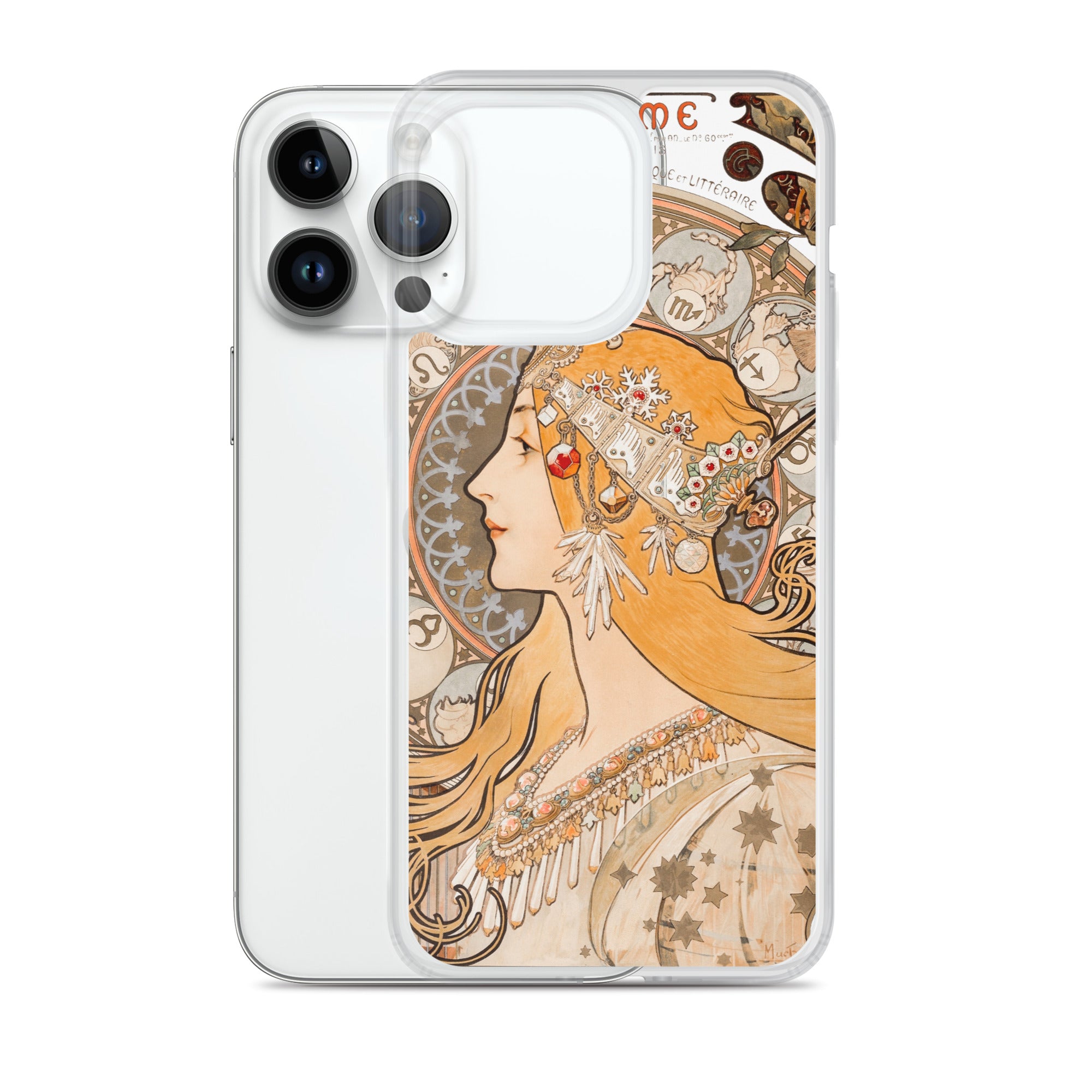 Accessories    Clear Case for iPhone® - Zodiaque or La Plume by Alphonse Maria Mucha -  The Culturalife