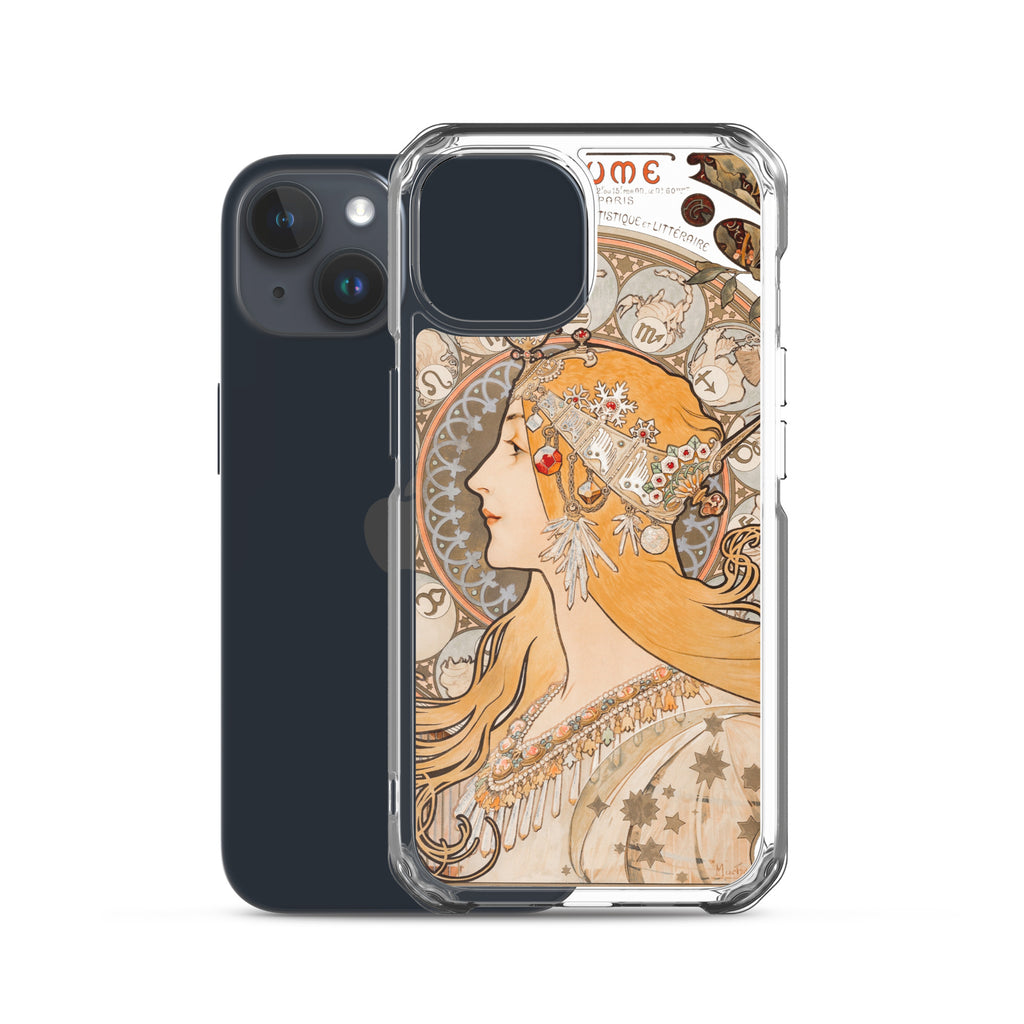 Accessories    Clear Case for iPhone® - Zodiaque or La Plume by Alphonse Maria Mucha -  The Culturalife