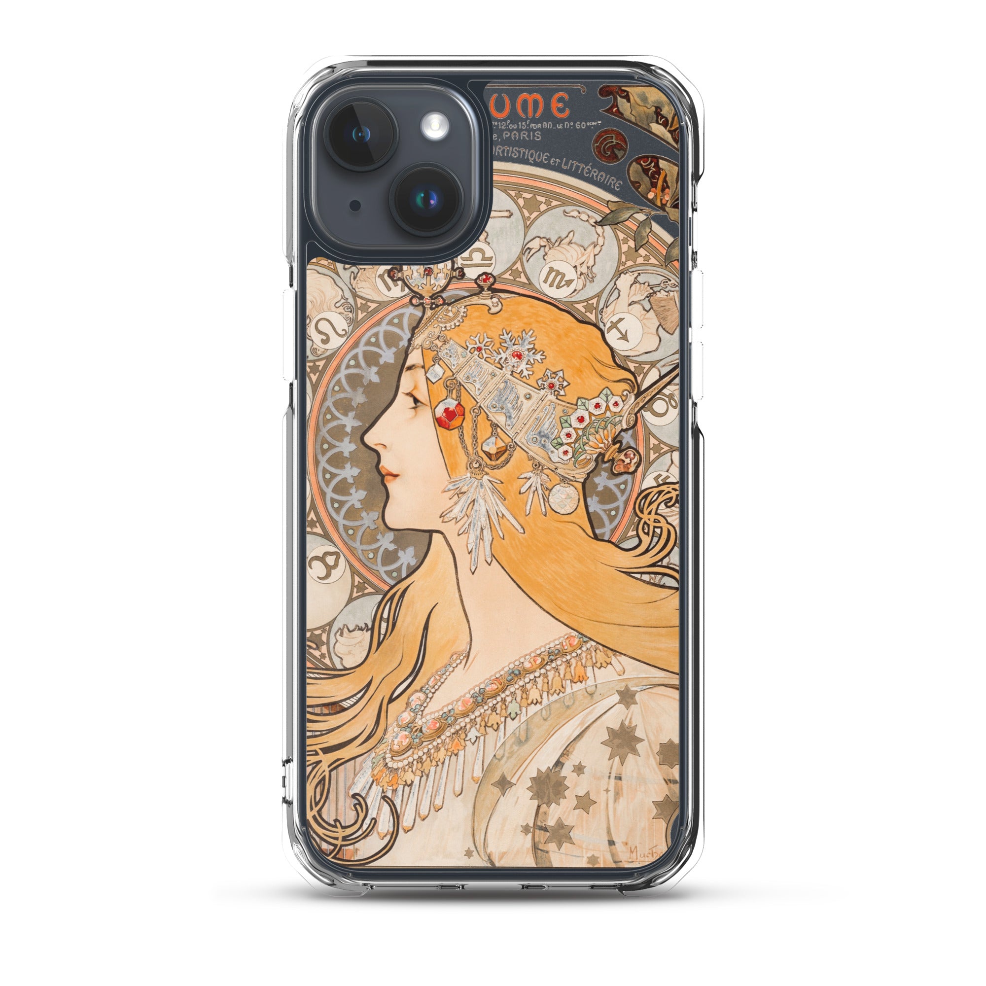 Accessories    Clear Case for iPhone® - Zodiaque or La Plume by Alphonse Maria Mucha -  The Culturalife