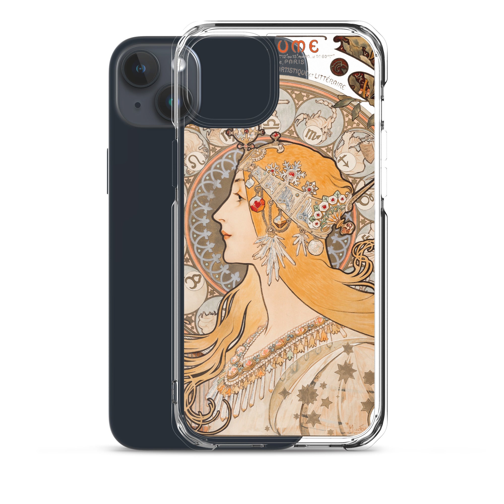 Accessories    Clear Case for iPhone® - Zodiaque or La Plume by Alphonse Maria Mucha -  The Culturalife