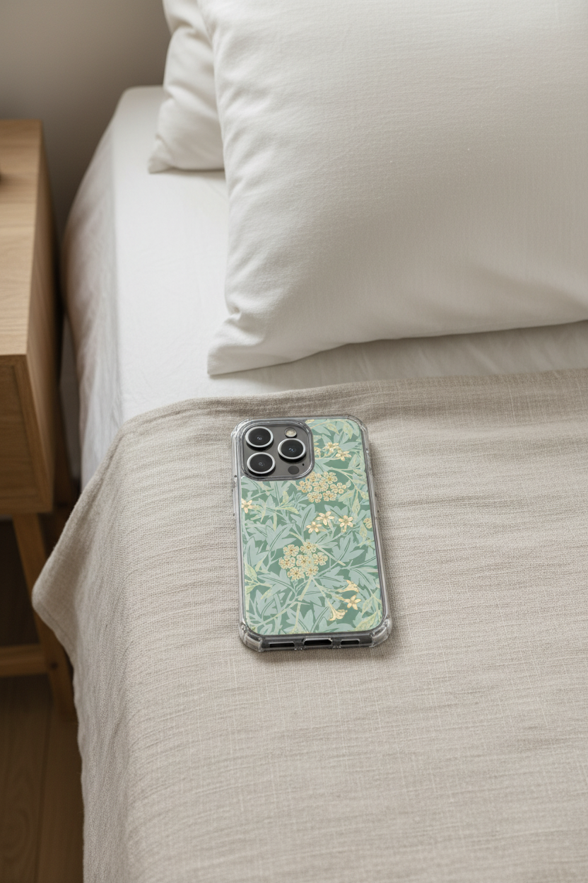 Clear Case for iPhone®  - Jasmine Pattern by William Morris