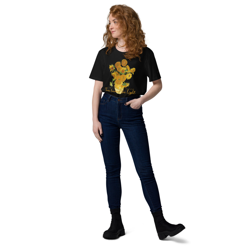 Apparel    Unisex organic cotton t-shirt - Sunflowers by Vincent van Gogh -  The Culturalife