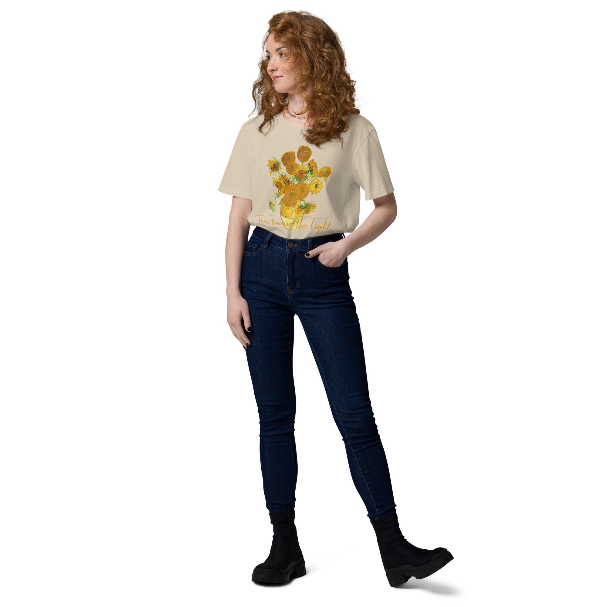 Apparel    Unisex organic cotton t-shirt - Sunflowers by Vincent van Gogh -  The Culturalife