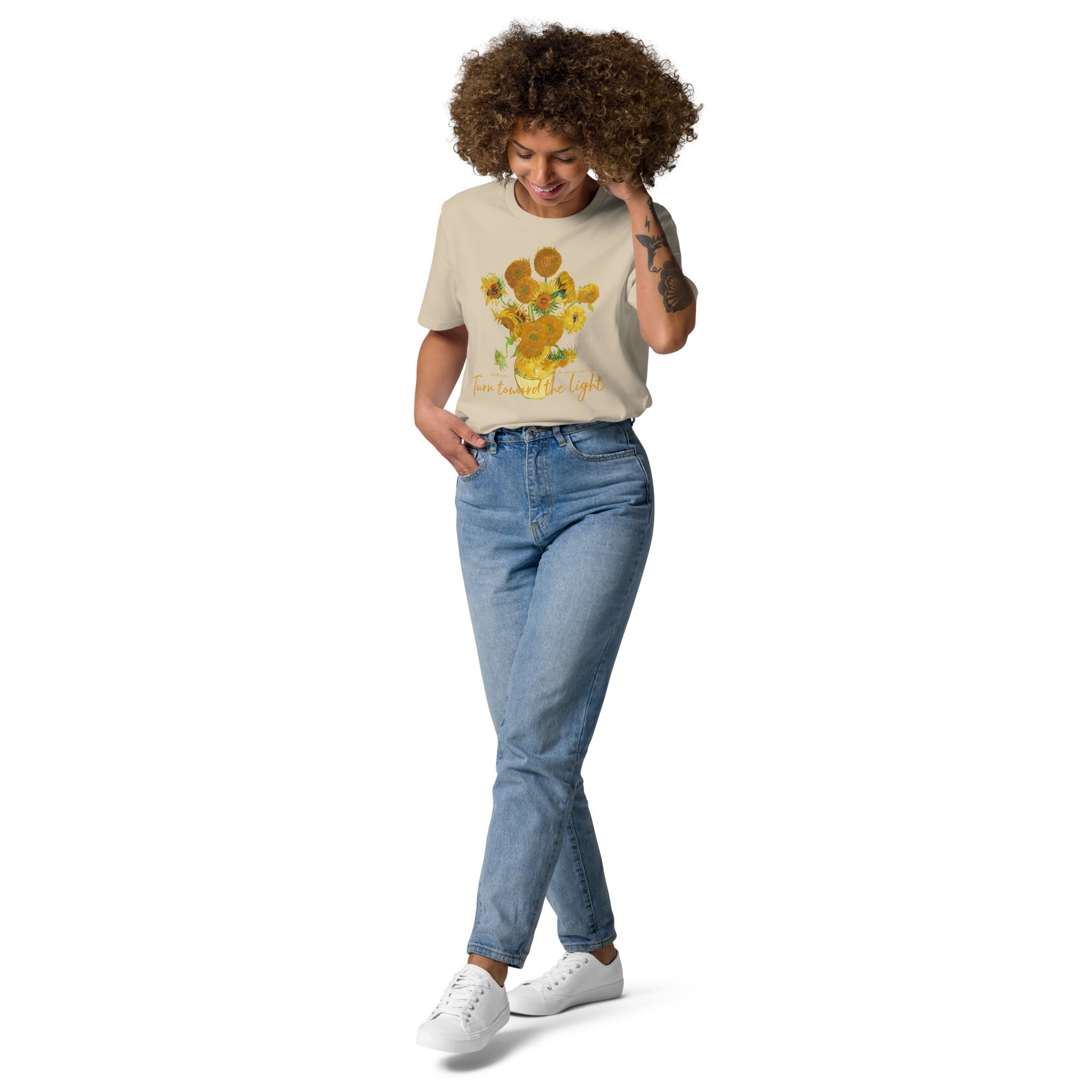 Apparel    Unisex organic cotton t-shirt - Sunflowers by Vincent van Gogh -  The Culturalife