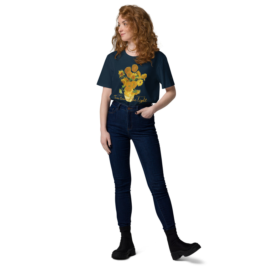 Apparel    Unisex organic cotton t-shirt - Sunflowers by Vincent van Gogh -  The Culturalife